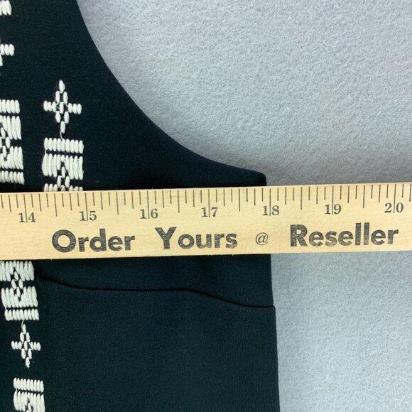 Madewell‎ Top Womens Small Black Sleeveless Embroidered Stretch Back Zip - Picture 11 of 13